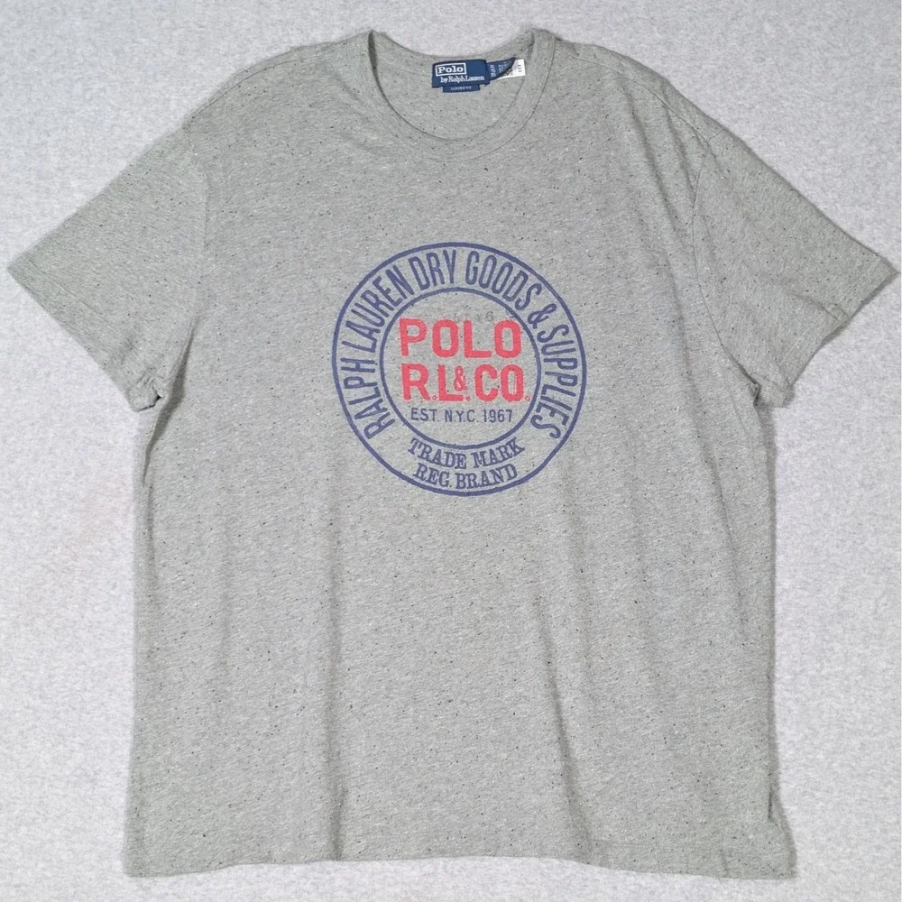 Polo Ralph Lauren Classic Fit T-Shirt Slub Seed Jersey Size XL RL & Co Speckled